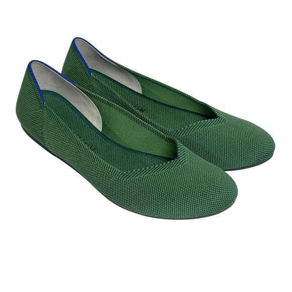 ROTHY’S Women’s JellyBean The Flat Green and Blue knit flat size 10 - Picture 2 of 7
